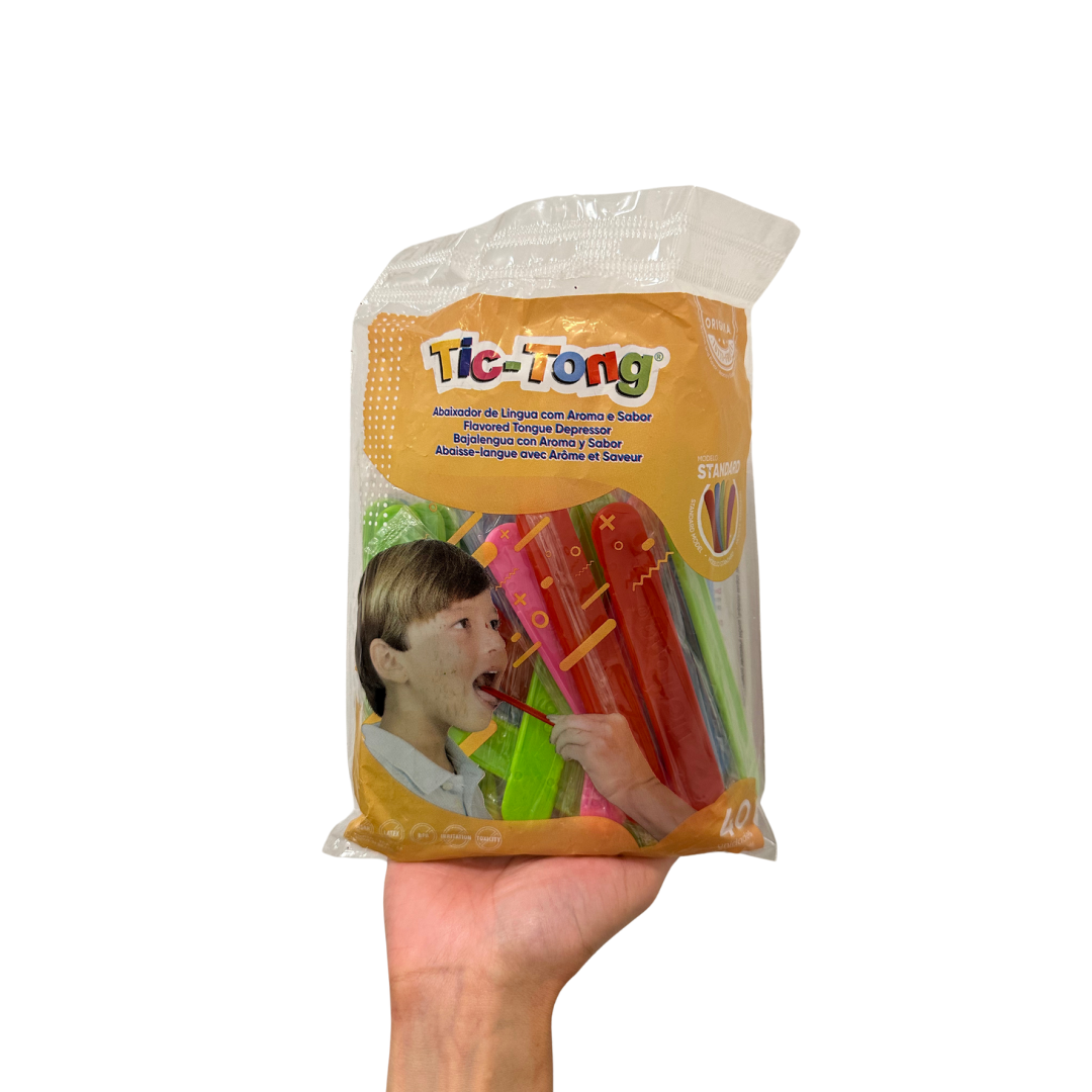 TIC-TONG® – Bajalengua Infantil con Sabor y Color Tutti Frutti