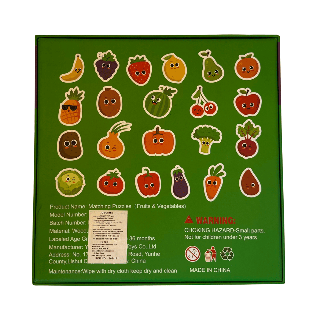 Juego de rompecabezas frutas y verduras