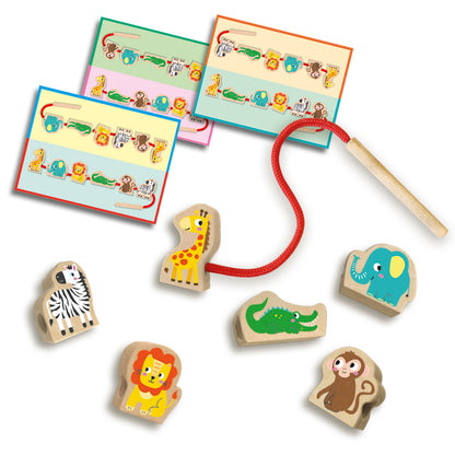 Cuentas de Madera para Enhebrar Animales - SES Creative | Juego educativo de motricidad fina
