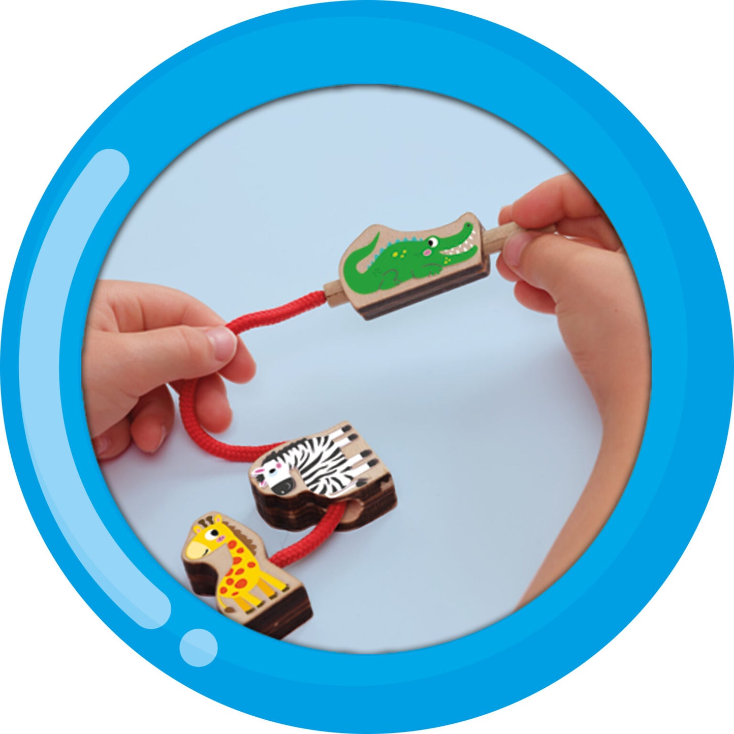 Cuentas de Madera para Enhebrar Animales - SES Creative | Juego educativo de motricidad fina