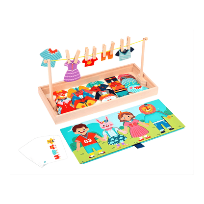 Juego de Clasificación Montessori Tendedero de Ropa