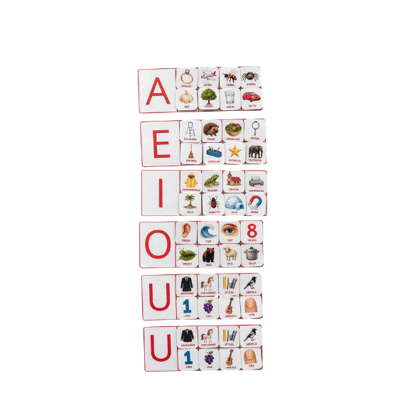 Set de Vocales con Velcro – Asociación visual de vocal inicial