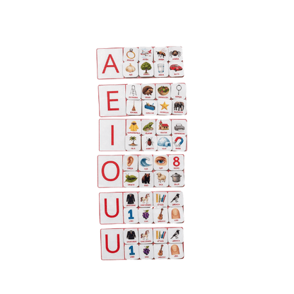 Set de Vocales con Velcro – Asociación visual de vocal inicial