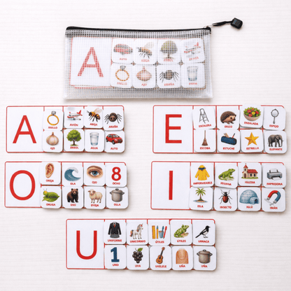 Set de Vocales con Velcro – Asociación visual de vocal inicial